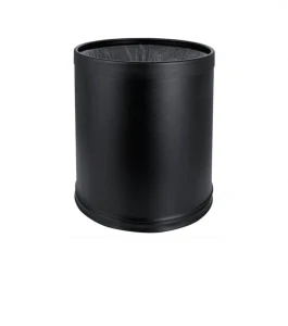 Kosz otwarty Stella 9L / zdejmowana obudowa / czarny mat, obręcz czarny mat