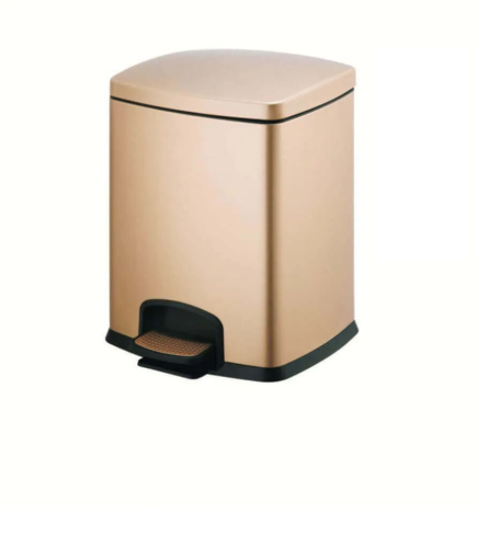 Kosz pedałowy Stella PREMIUM prostokątny 5 L, soft close / złoty