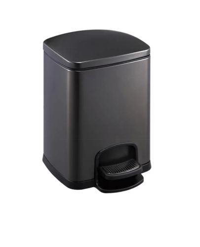 Kosz pedałowy Stella PREMIUM prostokątny 5 L, soft close / czarny MAT