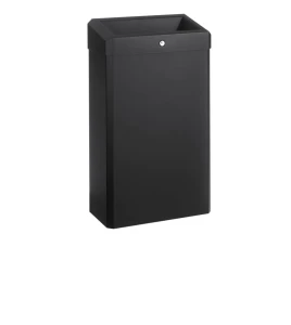 Kosz Stella R1 na odpady 30 L z pokrywą otwartą/ stal nierdzewna czarny mat