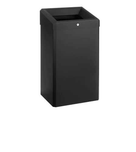 Kosz Stella na odpady 49 L z pokrywą otwartą/ czarny mat