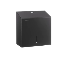 Podajnik kwadratowy Stella do papieru toaletowego w roli czarny MAT