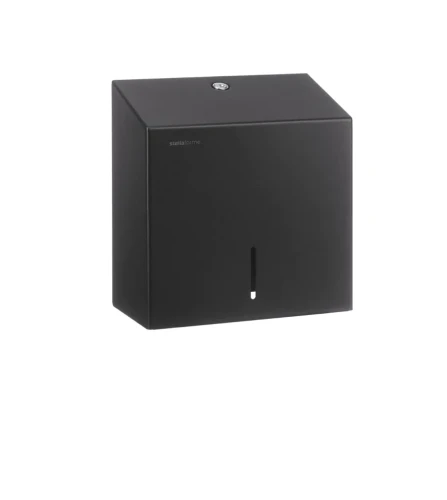 Podajnik kwadratowy Stella do papieru toaletowego w roli czarny MAT