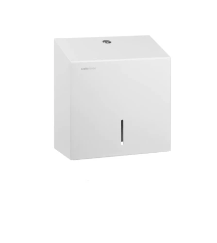 Podajnik kwadratowy Stella do papieru toaletowego w roli biały MAT