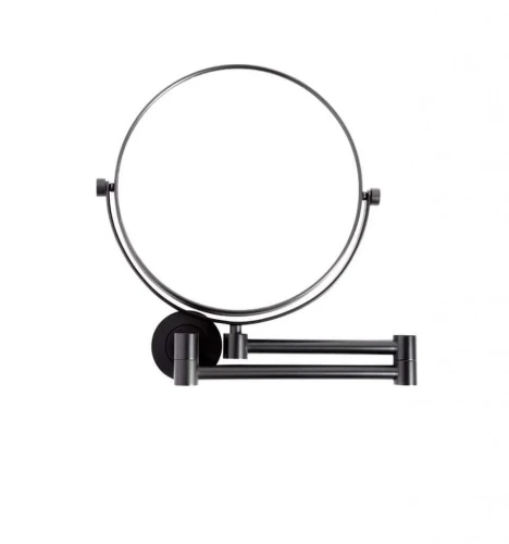 Lusterko kosmetyczne Stella proste / powiększające 3x / czarny Mat