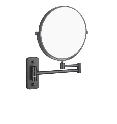 Lusterko kosmetyczne Stella proste/ powiększ.3x, uchylne, czarny MAT