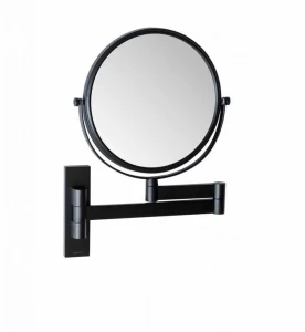 Lusterko kosmetyczne Stella proste/ powiększ.3x, uchylne, czarny MAT