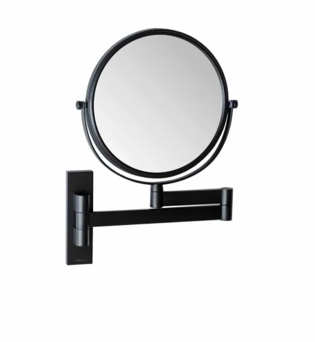 Lusterko kosmetyczne Stella proste/ powiększ.3x, uchylne, czarny MAT