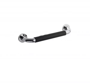 Uchwyt łazienkowy prosty 30 Stella  / chrom / nakładka czarna
