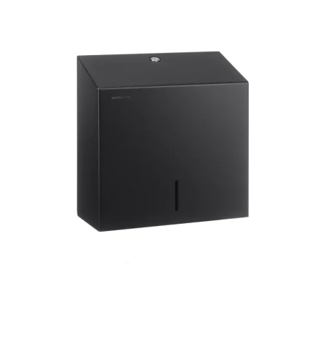 Pojemnik MAXI na ręczniki papierowe składane Stella / stal czarny mat