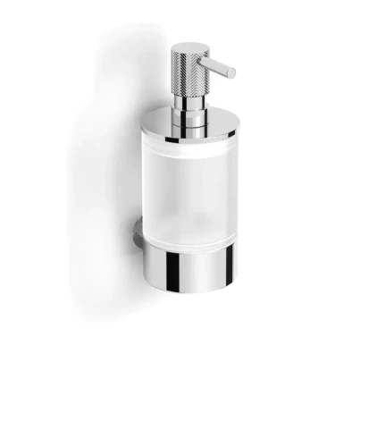 Dozownik do mydła w płynie Stella Megan / chrom, szkło matowe