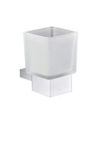 Uchwyt z kubkiem / Stella OSLO/ chrom, szkło matowe