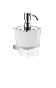 Dozownik do mydła w płynie Stella OSLO / chrom, szkło matowe