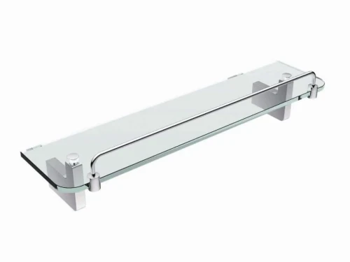 Półka pod lustro Stella OSLO / chrom, szkło przeźroczyste
