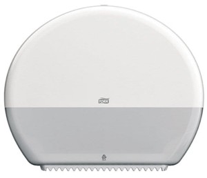 Dozownik Tork do papieru toaletowego maxi jumbo, kolor biały, system T1