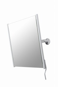 Lustro uchylne w bocznej ramie 60x60 z rączką Białe