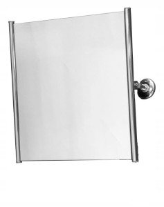 Lustro uchylne w bocznej ramie 60x60 INOX