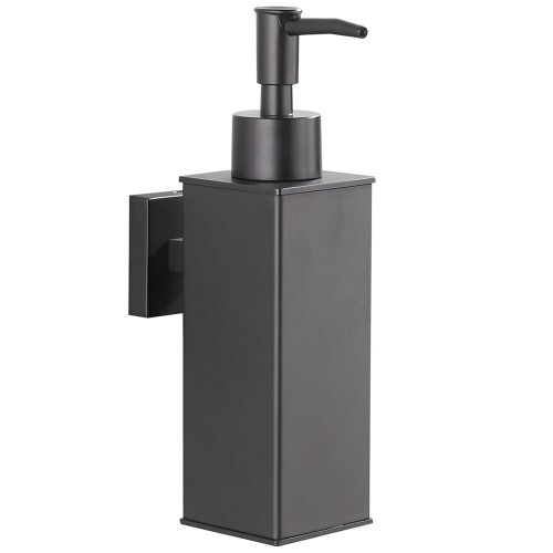 Dozownik mydła naścienny kwadratowy Sydney Black