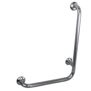 Poręcz dla niepełnosprawnych kątowa prawa 70/70 cm Ø25 mm Stal nierdzewna