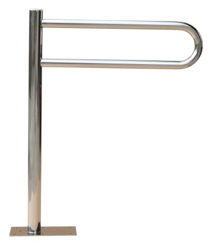 Uchwyt stały podłogowy wolnostojący INOX 80 x 60 fi32