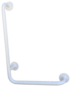 Uchwyt dla niepełnosprawnych kątowy 60/60 cm Ø25 mm Biały