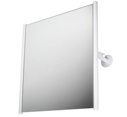 Lustro uchylne w bocznej ramie 60x60 BIAŁE