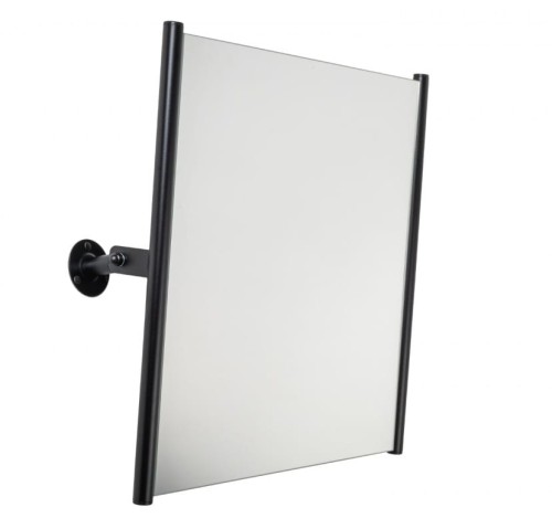 Lustro uchylne w bocznej ramie 60x60 CZARNE