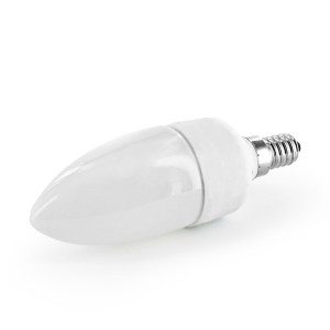 Whitenergy Żarówka LED 2W  E14 C35 SMD3528 ciepła 230V Świeczka / mleczne