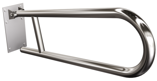 Uchwyt półokrągły ANDEX uchylny z płytą 60cm fi25 stal nierdzewna Chrom