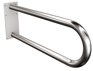 Uchwyt półokrągły ANDEX  stały z płytą 60cm fi32 stal nierdzewna Chrom