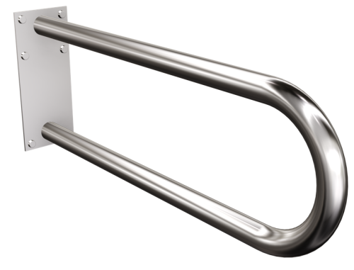 Uchwyt półokrągły ANDEX  stały z płytą 60cm fi32 stal nierdzewna Chrom