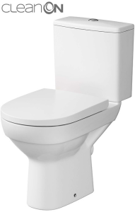 Kompakt 601 City New CleanOn 3/5 l,odpływ poziomy, deska duroplastowa, wolnoopadającą z Funkcją łatwego wypinania