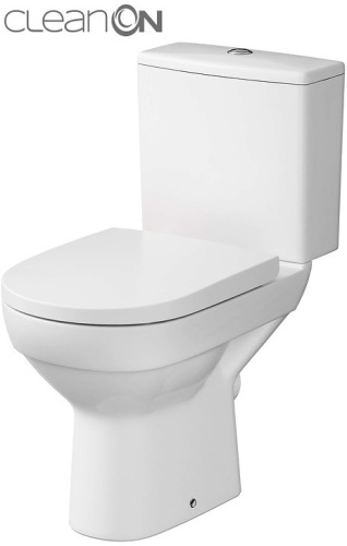 Kompakt 601 City New CleanOn 3/5 l,odpływ poziomy, deska duroplastowa, wolnoopadającą z Funkcją łatwego wypinania