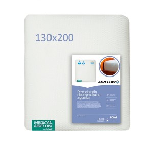 Prześcieradło nieprzemakalne z gumką AIRFLOW 130x200 cm Białe