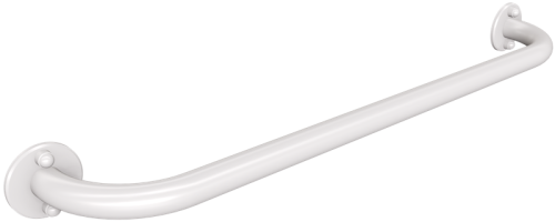 Uchwyt naścienny prosty 60 cm stal nierdzewna Biały