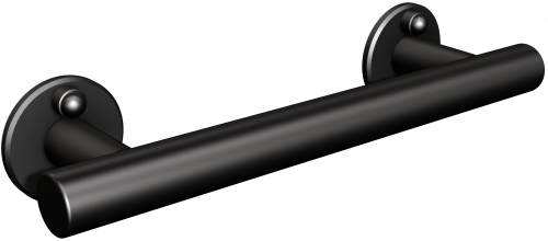 Uchwyt prysznicowy ANDEX dla osób starszych i niepełnosprawnych 27 cm czarny stal nierdzewna