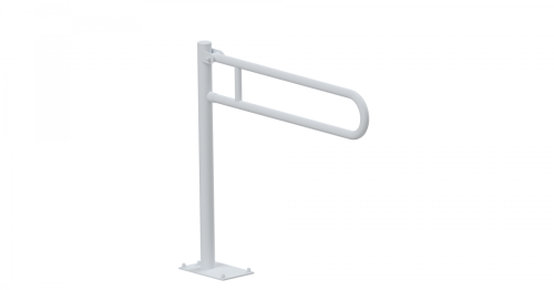 Poręcz łukowa uchylna podłogowa 60 cm Ø32 BIAŁA
