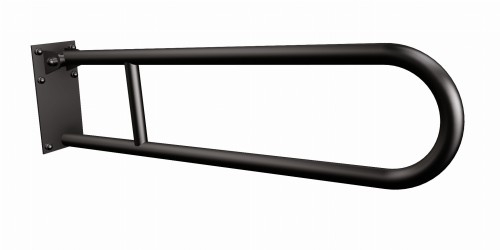 Uchwyt półokrągły ANDEX uchylny z płytą 60cm fi25 stal nierdzewna Czarny MAT