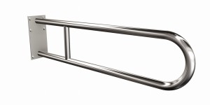 Uchwyt półokrągły ANDEX  stały z płytą 60cm fi25 stal nierdzewna Chrom