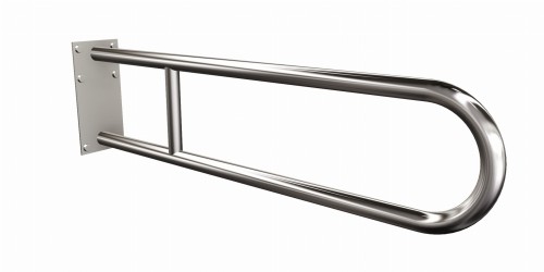 Uchwyt półokrągły ANDEX  stały z płytą 60cm fi25 stal nierdzewna Chrom