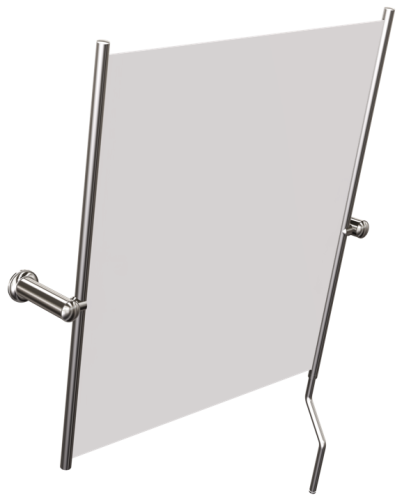 Lustro uchylne z rączką Bezpieczne z folią anty-rozpryskującą CHROM 500 x 600 mm