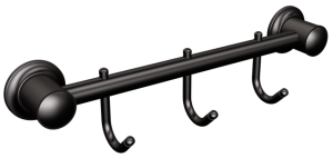 Wieszak na ręczniki 3-hakowy czarny