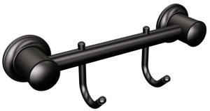 Wieszak na ręczniki 2-hakowy czarny