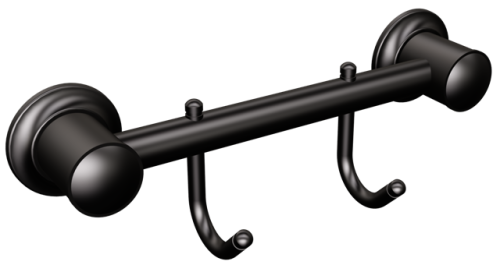 Wieszak na ręczniki 2-hakowy czarny