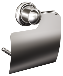 Wieszak naścienny na papier toaletowy z osłonką Chrom