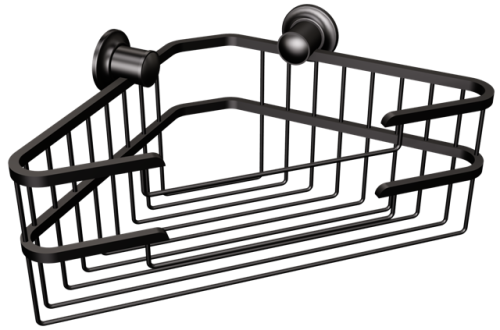 Kosz prysznicowy narożny typu "T" czarny