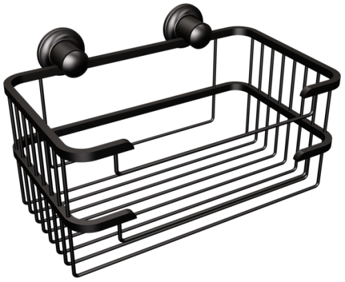 Kosz prysznicowy prostokątny czarny