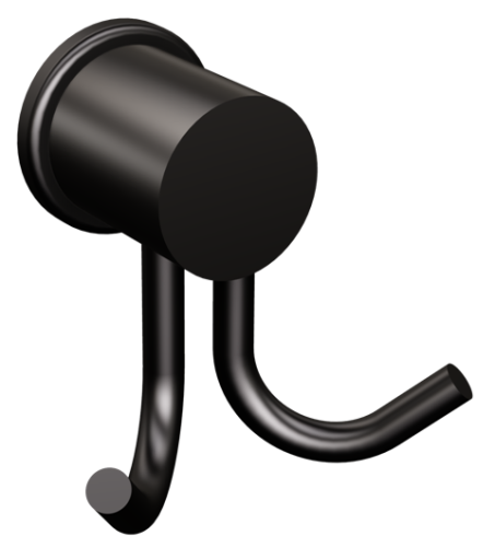 ANDEX Wieszak na ręczniki podwójny czarny