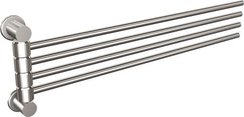 ANDEX Wieszak 4-prętowy z ruchomymi ramionami Chrom